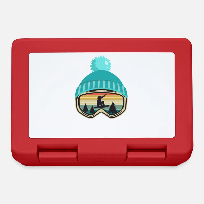 Snowboard Snowboard Snowboarder cadeau - Boîte à goûter - rouge