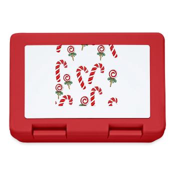 Christmas Zuckerstange Design - Brotdose - Rot - Vorne