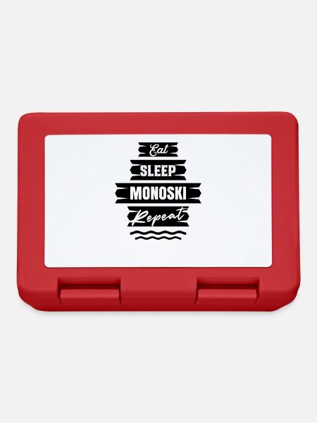 Manger Dormir Monoski Répéter Monoski Hobby - Boîte à goûter - rouge