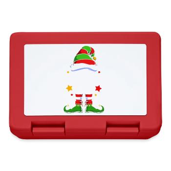 Elfe Elf cadeau de Noël papa - Boîte à goûter - rouge - Devant