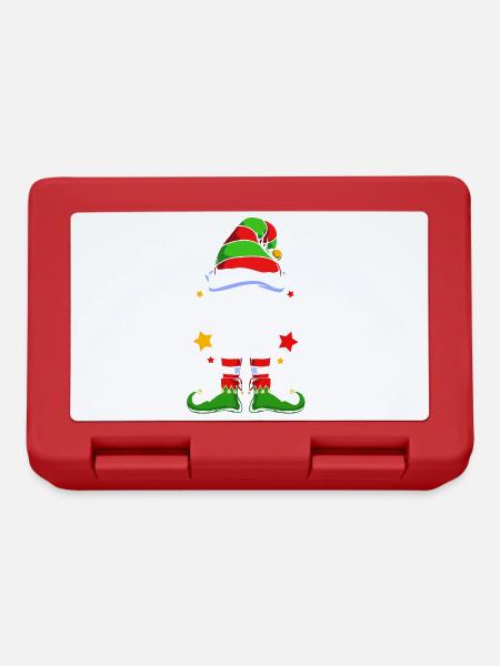 Elfe Elf Weihnachtsgeschenk Vater Papa - Brotdose - Rot