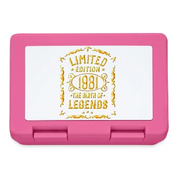 Born in 1981 - legend birthday born in 1981 - Lunchbox - pink - Front