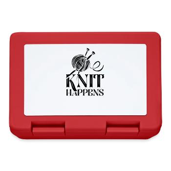 Knitting knot knitting knitting - Lunchbox - red - Front