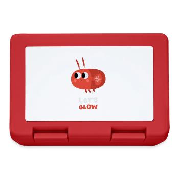 Let's Glow | Cute firefly for kids - Lunchbox - red - Front