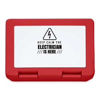 Team Elektrik Elektriker Elektroinstallateur Beruf - Brotdose - Rot - Vorne