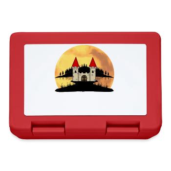 Moyen âge château forteresse nature fantaisie - Boîte à goûter - rouge - Devant