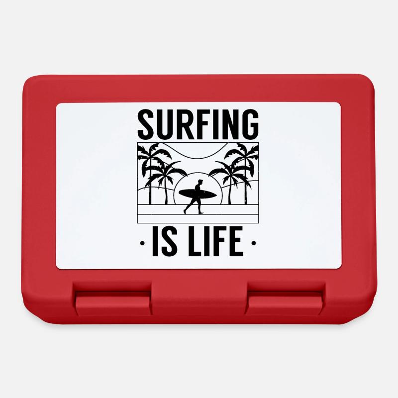 Surf est la vie surf surf surf - Boîte à goûter - rouge