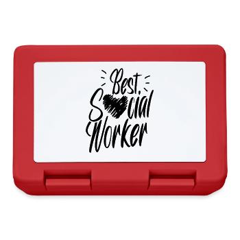 Bester Sozialarbeiter Soziale Arbeit Sozialarbeit - Brotdose - Rot - Vorne
