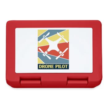 Drohne - Brotdose - Rot - Vorne
