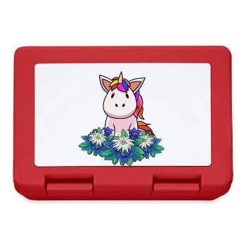 Licorne gentiane Edelweiss Alpes Suisse Autriche - Boîte à goûter - rouge - Devant