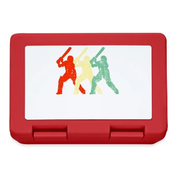 Cricket cadeau de cricket T-shirt rétro - Boîte à goûter - rouge - Devant