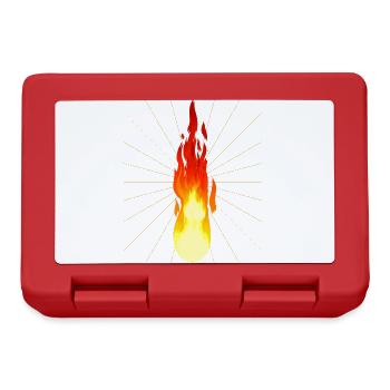 Fegefeuer Flamme Hitze Feuer feurig Heiß brennen - Brotdose - Rot - Vorne