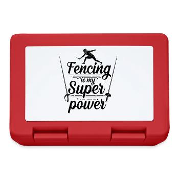 Fechten Ist Meine Superkraft Fechter Fechtsport - Brotdose - Rot - Vorne