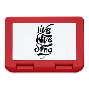 Live Love Sing Singer Karaoke Singing Singing - Lunchbox - red - Front