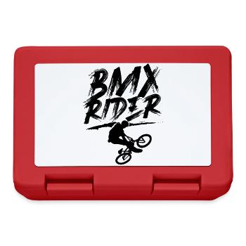 Bmx Fahrer Tricks Radfahrer Fahrrad Hobby - Brotdose - Rot - Vorne