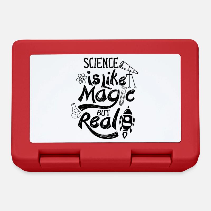 Science Is Like Magic But Real Researchers - Lunchbox - red