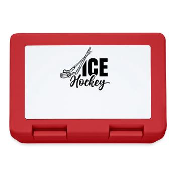Eishockey Team Eishockeyspieler Puck - Brotdose - Rot - Vorne