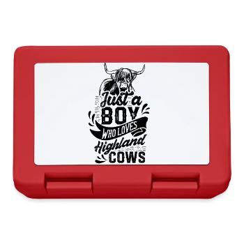 A Boy The Highland Cattle Loves Highland Cattle - Lunchbox - red - Front
