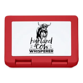 Highland Cow Whispering Scottish Highland Cattle - Lunchbox - red - Front