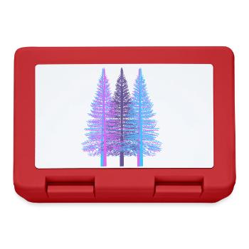 arbres arbre fantaisie épicéa forêt de conifères sapin - Boîte à goûter - rouge - Devant