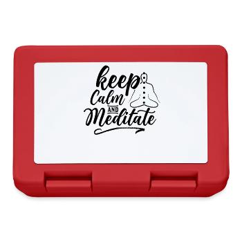 Reste calme et méditer méditation méditation - Boîte à goûter - rouge - Devant