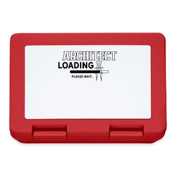 Architekt Lädt Bitte Warten Architektur Beruf - Brotdose - Rot - Vorne