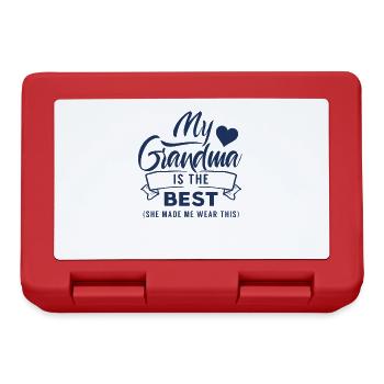 Meine Oma ist die Beste Omi Großmutter Großmama - Brotdose - Rot - Vorne