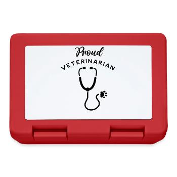 Stolzer Tierarzt Veterinär Beruf Tiermedizin - Brotdose - Rot - Vorne