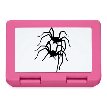 Spinne Spinnen Tiere Kriechen krabbeln Ekel Horror - Brotdose - Pink - Vorne