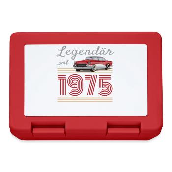 Vintage Retro Oldtimer Legendär seit 1975 - Brotdose - Rot - Vorne