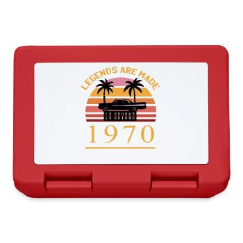 Vintage Retro Oldtimer 1970 Les légendes sont faites - Boîte à goûter - rouge - Devant