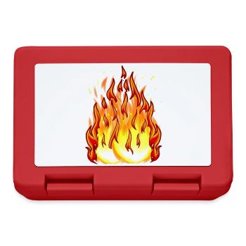 Fire Flame Fireball Inferno Burn Fire - Lunchbox - red - Front