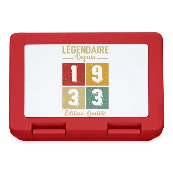 Légendaire Depuis 1933 - Boîte à goûter - rouge - Devant