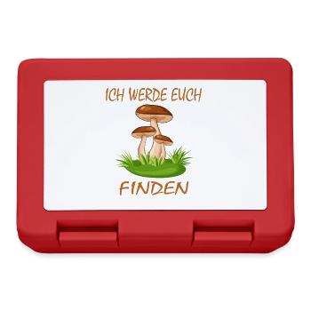 Pilzsammler Sprüche Pilzsucher Pilze sammeln - Brotdose - Rot - Vorne