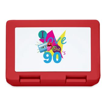 90s Retro Cassette 90s Outfit I Love the 90s - Lunchbox - red - Front