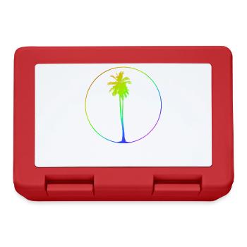 Rainbow Palm - Arbre - Palmier - LGBTQ - Boîte à goûter - rouge - Devant