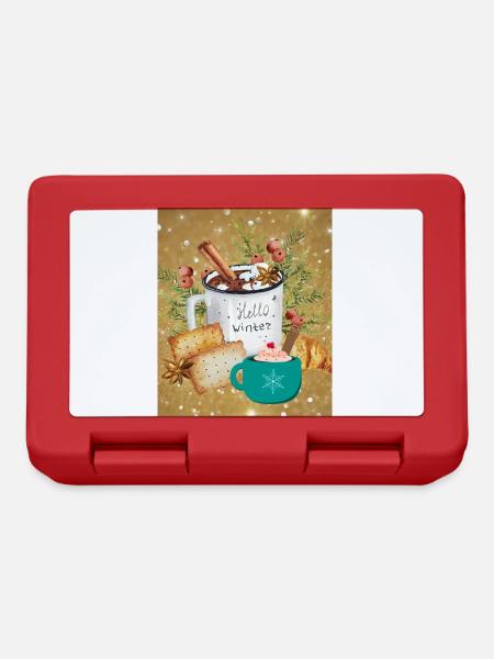 Hiver gourmand - Boîte à goûter - rouge