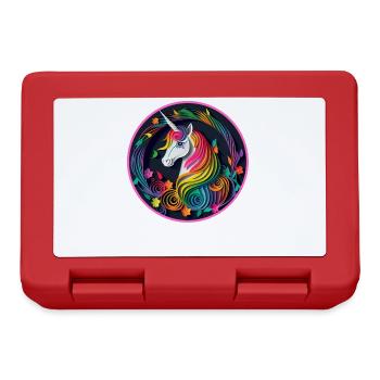 Type de conception de papier d’une licorne mignonne 1 - Boîte à goûter - rouge - Devant