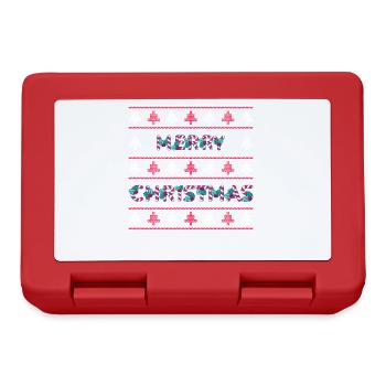 Merry Christmas - Merry Christmas Christmas Trees - Lunchbox - red - Front