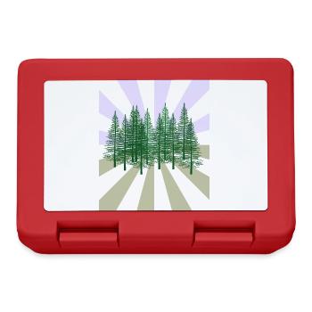 Rays Forest Fir Wilderness Flora Ecology - Lunchbox - red - Front