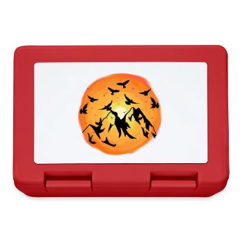 Sunshine Mountains Wilderness Birds Nature Sun - Lunchbox - red - Front