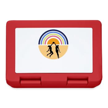 Volleyball on the beach - beach volleyball retro - Lunchbox - red - Front