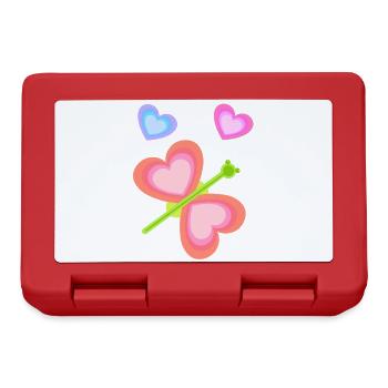 Bébé Tout-petit Printemps Papillon Coeurs Années 80 - Boîte à goûter - rouge - Devant