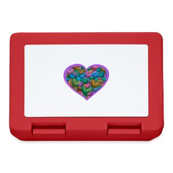 Heart Hearts Colorful Valentine's Day Mother's Day - Lunchbox - red - Front