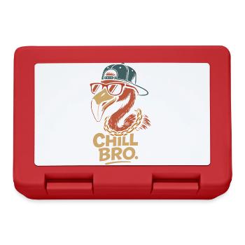 Chill Bro Flamingo relax relax - Lunchbox - red - Front