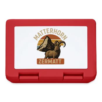 Matterhorn Zermatt Berge Schweiz Alpen Berg - Brotdose - Rot - Vorne