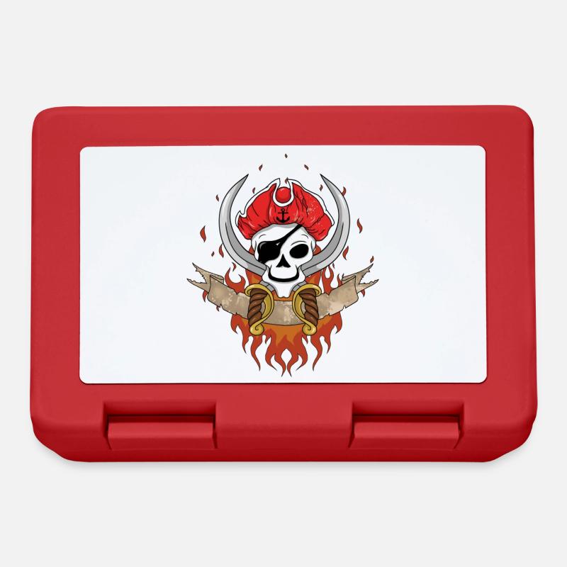 Pirate Skull - Brotdose - Rot