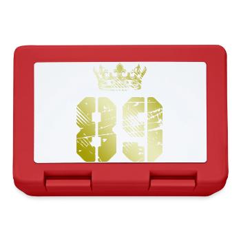 89 Couronne de numéros - Boîte à goûter - rouge - Devant