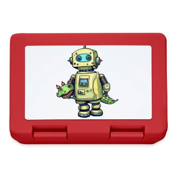 Petit robot avec crocodile jouet - Boîte à goûter - rouge - Devant