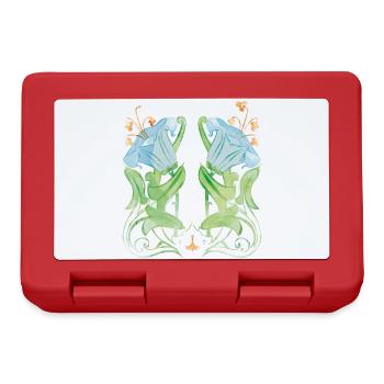 L’art du lys symétrique pour des vêtements élégants - Boîte à goûter - rouge - Devant